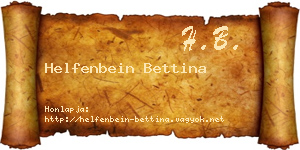 Helfenbein Bettina névjegykártya