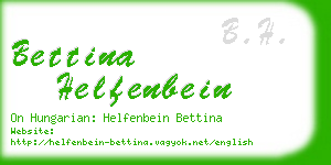 bettina helfenbein business card
